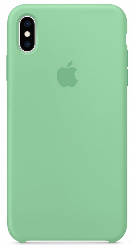 Чехол Silicone Case качество Lux для iPhone X/Xs мятный